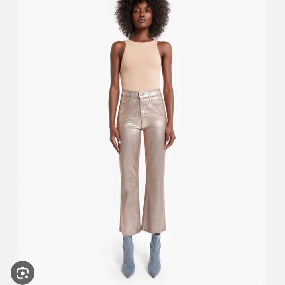 Mother Hustler Ankle Fray Jeans- Heavy Metal